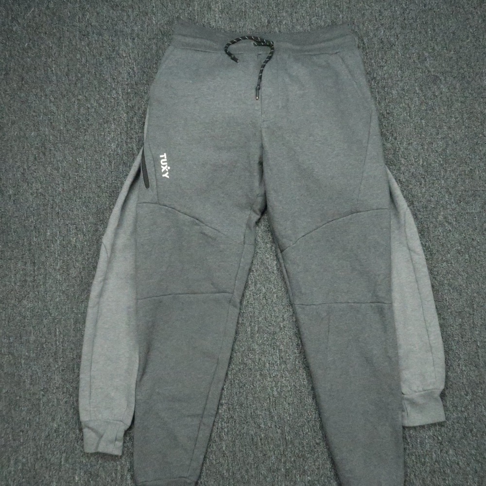 Tuxy Suit Mens Medium Gray One Piece‎ Zip Up Hoodie Sweat Jumpsuit - Picture 5 of 11